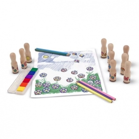 Melissa&Doug щастливи дръжки - Дървени печати 